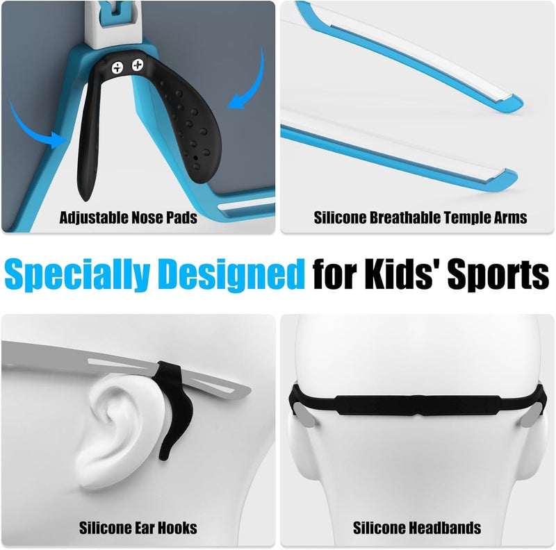 Xtiger Polarized Kids Sunglasses Youth Baseball Sunglasses UV400 Boys Girls Sports Sun Glasses for Softball Cycling Scooter - Image 5